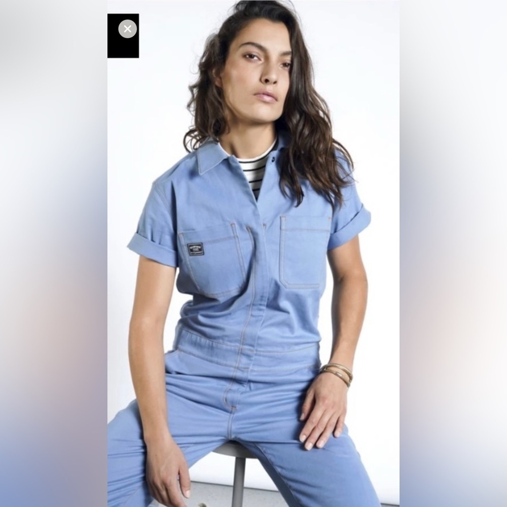 NWOT Wildfang The Essential Long sleeve Coverall jumpsuit cornflower M